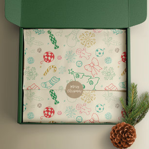 Folk Art Gingerbread Men Christmas Tissue Paper