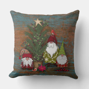 Folk Art Gnomes and Christmas Tree   Cherie's Art Cushion