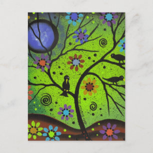 Folk Art Hanging Out By Lori Everett Postcard