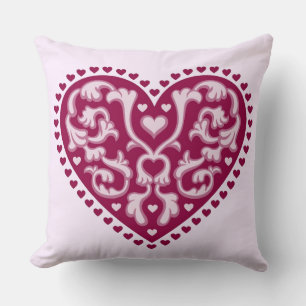 Folk Art Heart Cushion
