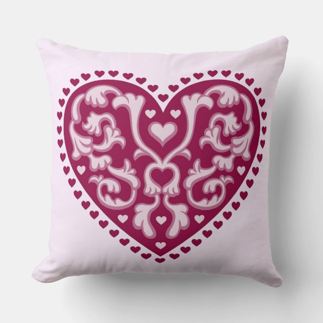 Folk Art Heart Cushion (Front)