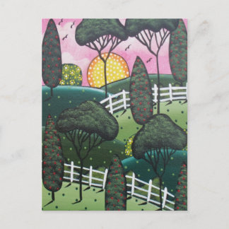 FOLK ART Joy The View BY LORI EVERETT postcard