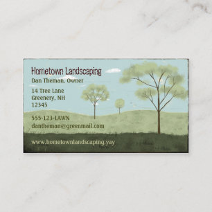 Folk Art Landscape Business Card