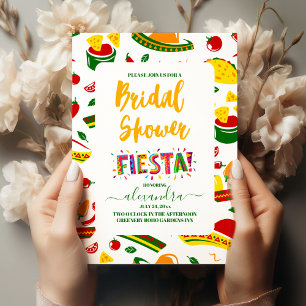 Folk Art Mexican Fiesta Bridal Shower Invitation