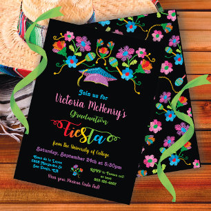 Folk Art Mexican Fiesta Graduation Invitation