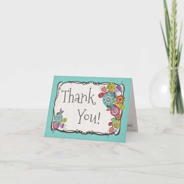 Folk Art Mexican Fiesta thank you note cards (Front)