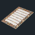 Folk Art Moths, Butterflies Weekly Planner Notepad<br><div class="desc">Stay organised in style with this weekly planner notepad. Each sheet has seven boxes,  one for each day of the week so you can keep track of scheduled events. The pretty pad features a background of folk art style moths illustrations in earthy colours against a warm brown background.</div>