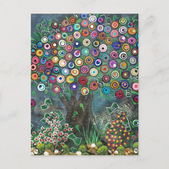FOLK ART My Favourite Tree BY LORI EVERETT postcar Postcard (Front)