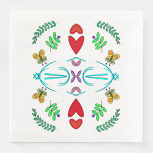 Folk Art Napkin