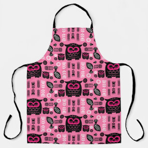 Folk Art Nordic Owl Apron