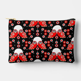 Folk Art Owl Accessory Pouch