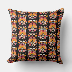 Folk Art Owl Cushion