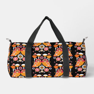 Folk Art Owl Duffle Bag