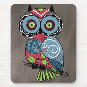 Folk Art Owl - Gorgeous! Mouse Pad