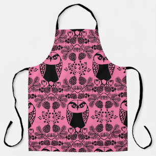 Folk Art Owl Prints Apron