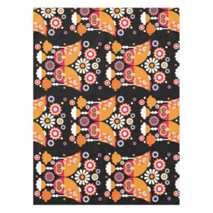 Folk Art Owl Tablecloth