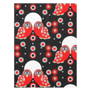 Folk Art Owl Tablecloth