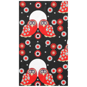 Folk Art Owl Tablecloth