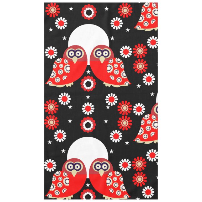 Folk Art Owl Tablecloth (Front)
