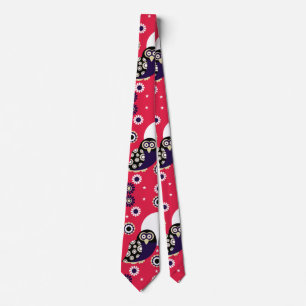 Folk Art Owl Tie