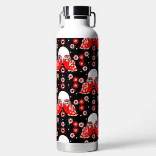 Folk Art Owl Water Bottle