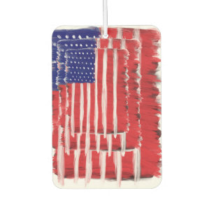 Folk Art Painted Flags Car Air Freshener