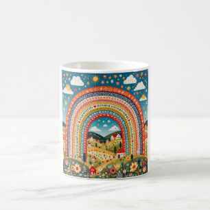 Folk Art Rainbow Mug