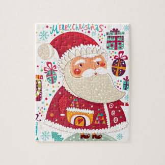Folk Art Santa Claus Jigsaw Puzzle