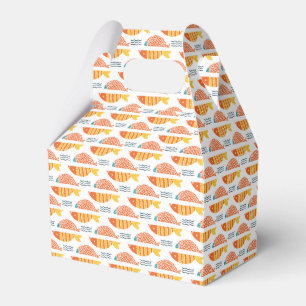 Folk Art Swimming Fish Pattern Favour Box