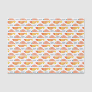 Folk Art Swimming Fish Pattern Tissue Paper