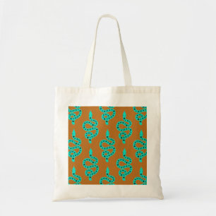 Folk Art Textured Grungy Witchy Snake green orange Tote Bag