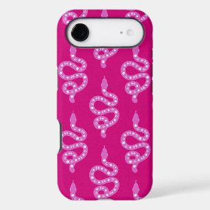 Folk Art Textured Grungy Witchy Snake pinks