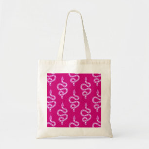 Folk Art Textured Grungy Witchy Snake pinks Tote Bag