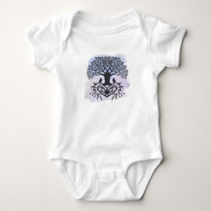 Folk Art Tree of Life Baby Bodysuit