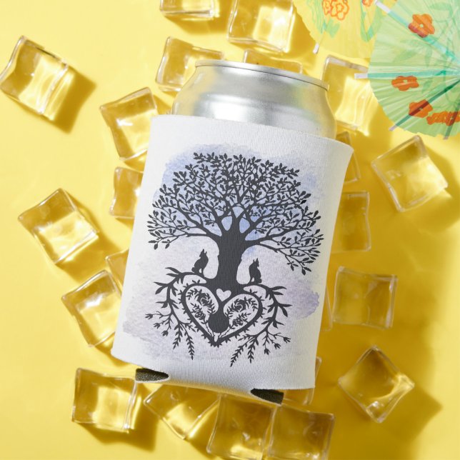 Folk Art Tree of Life Can Cooler (In Situ Summer)
