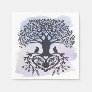 Folk Art Tree of Life Napkin