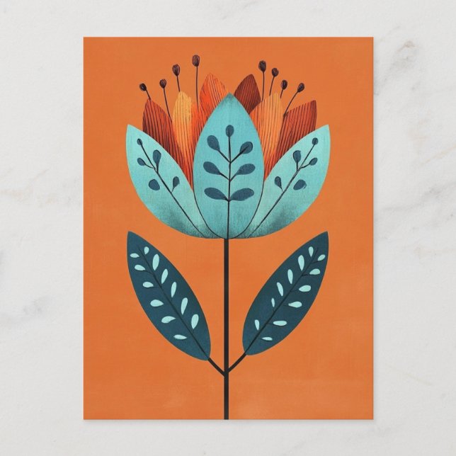 Folk Bloom #232 Postcard (Front)