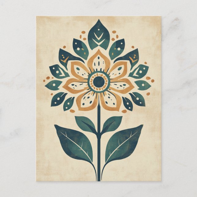 Folk Bloom #244 Postcard (Front)