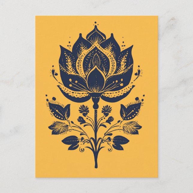 Folk Bloom #252 Postcard (Front)