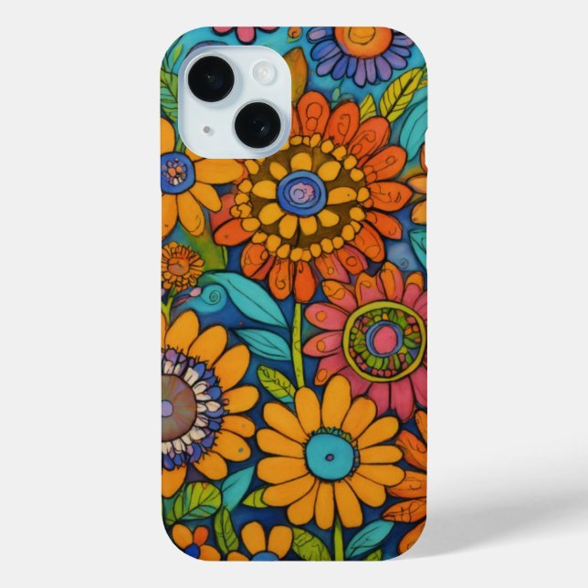 Folk Bloom Harmony Art Case-Mate iPhone Case (Back)