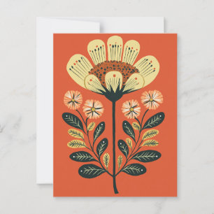 Folk Bloom No.258 Postcard