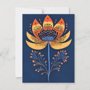 Folk Bloom No.261 Postcard