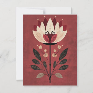 Folk Bloom No.272 Postcard