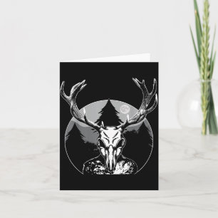 Folk Creature Moon Wendigo Forest Halloween Card