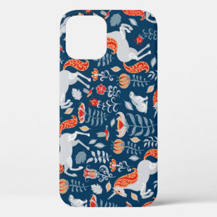 Folk Fantasy: Unicorns, Rabbits, Birds iPhone 12 Case