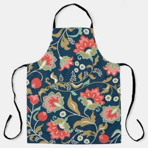 Folk Floral Colourful: Hand Drawn Seamless Apron
