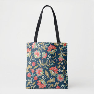 Folk Floral Colourful: Hand Drawn Seamless Tote Bag