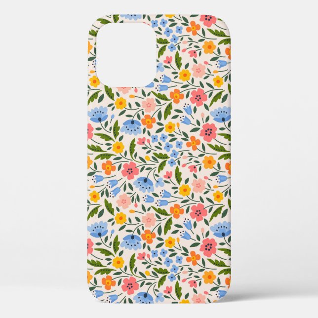 Folk Floral: Colourful Small Patterns Case-Mate iPhone Case (Back)