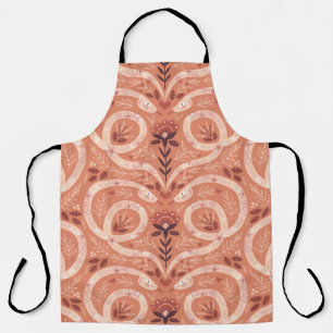 Folk Floral Snake: Symmetrical Vintage Apron