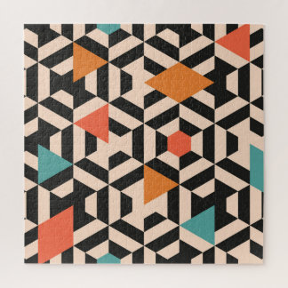 Folk Floral Symmetric Digital Gouache Jigsaw Puzzle